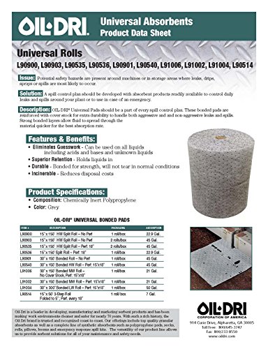 Image of Oil-Dri L91006 30 inch W x 150' L Universal Dimpled Middle Weight Perforated Roll, 1 Roll /Box