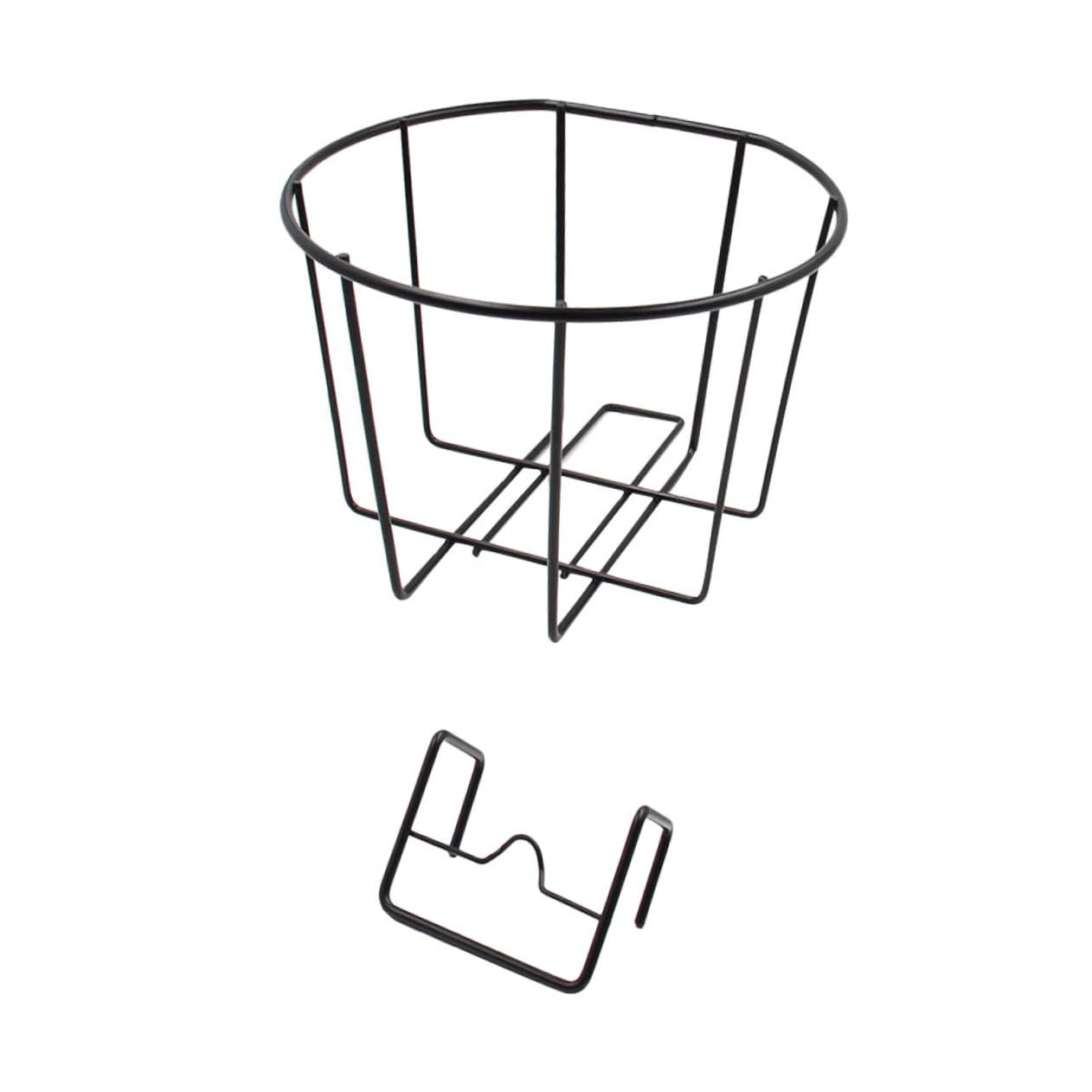 BESPORTBLE 1pc Wrought Iron Planter Holder Over The Railing Plant Hangers Balcony Railing Planter Box