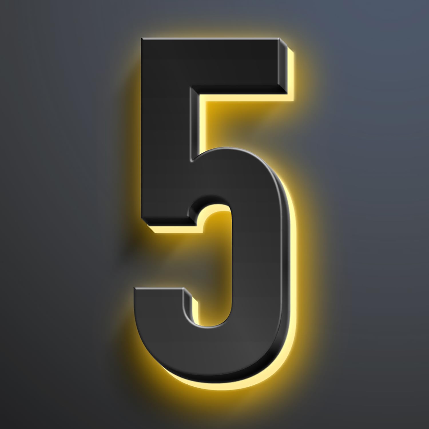 Aniaoie LED Backlit House Number Sign, Weatherproof Address Light (5,16 Inch/400mm)