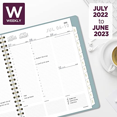 At-A-Glance 2022-2023 Planner, Weekly & Monthly Academic, 8-1/4" X 11", Large, Contempo, Seaglass (70957X46) #TOP1