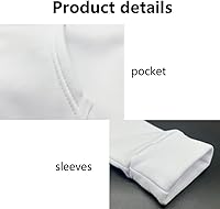 Vista 5 de 3pcs sudaderas con capucha de sublimación hombres en blanco 100 poliéster sudadera con capucha para la sublimación