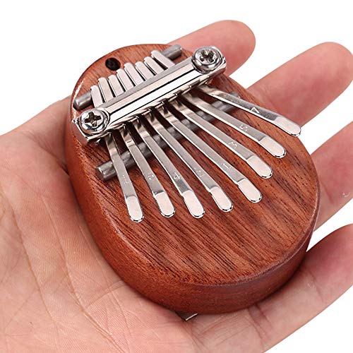 Kalimba 8-toetsen Duimpiano Afrikaanse Minipiano Met Koord Volwassen Kind Beginnersgeschenk (bruin) - Image 5