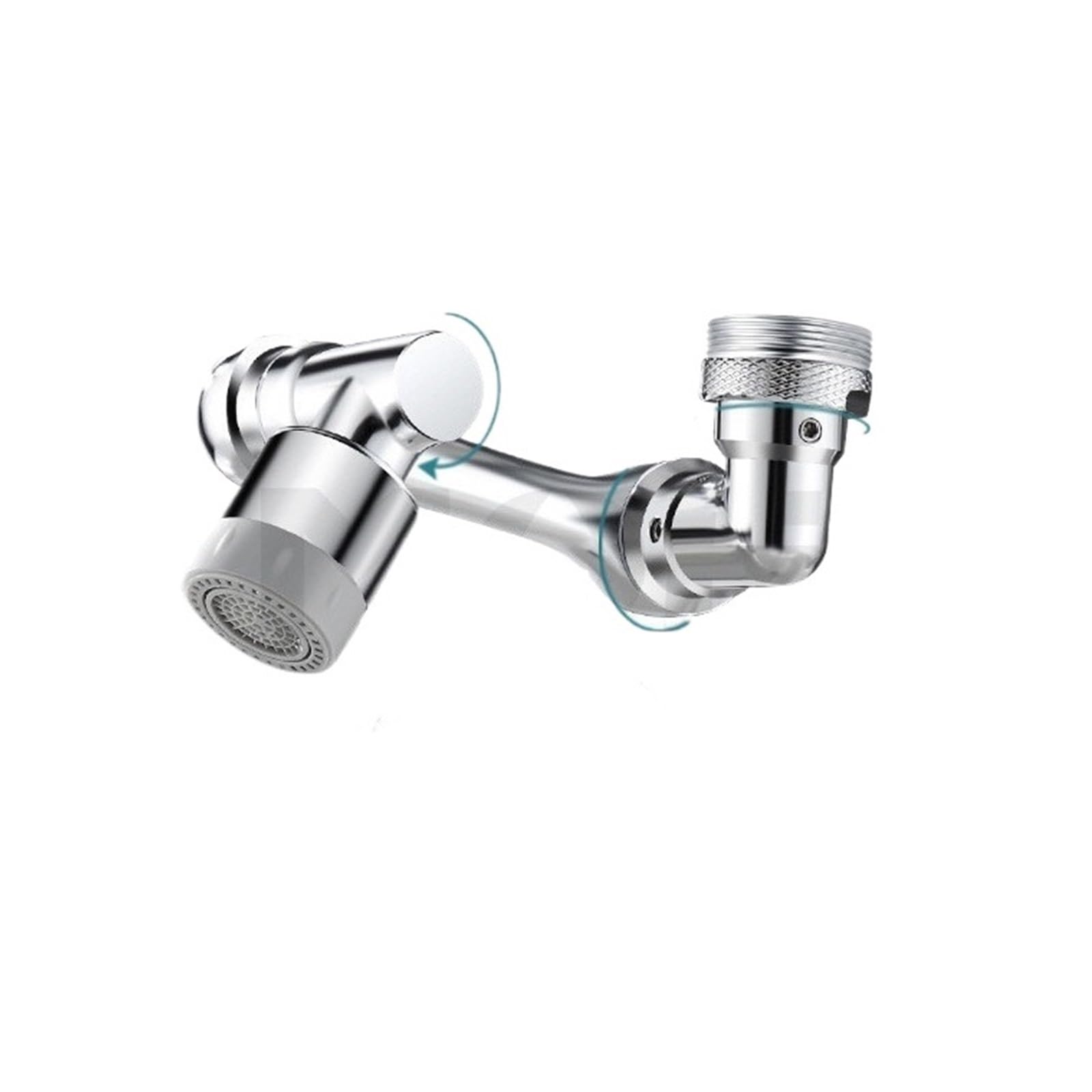All Metal 1080° Universal Swivel Faucet Sprayer Head for Extender Aerator Bubbler Nozzle Kitchen Tap Washbasin Robot Arm(1080 Degree Double)