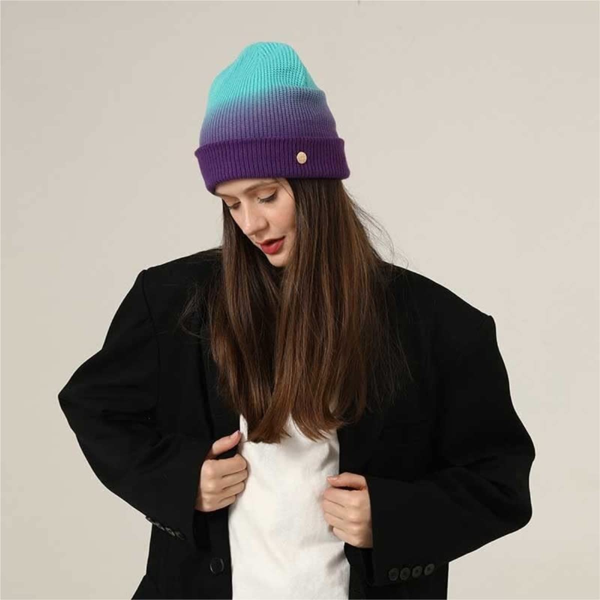 Czapka Ciepłe Czapki Zimowe Damska Czapka Beanie Fuzzy Czapka Zimowa, Czapka Robiona Na Drutach Gruba Czaszka Czapka Narciarska Zimowe Czapki Z Dzianiny Czapki Zimowe