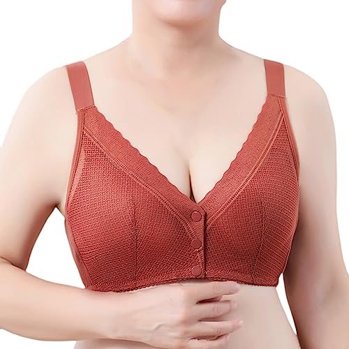 Soutien-gorge sans armatures grande taille résolvant les compressions, boutons devant - 5