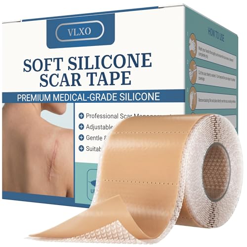 Image of Silicone Scar Sheets, Silicone Scar Tape for Surgical Scars - Clinically Validated Technology Scar Treatment Strips for Hypertrophic, C-Section, Tummy Tuck, Keloid Scars - Reusable, Waterproof