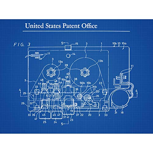 Artery8 Walk Man Cassette Tape Recorder 1989 Side Music Patent Unframed Wall Art Print Poster Home Decor Premium