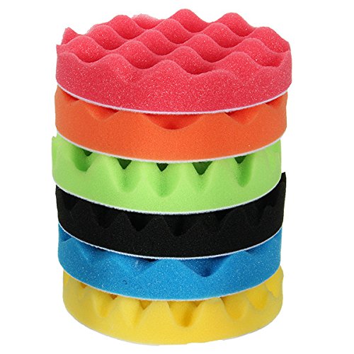 EsportsMJJ 16Pcs 6 Pulgadas Pulido Pulir Almohadillas Set Esponja Espuma Encerado Pad Conjunto