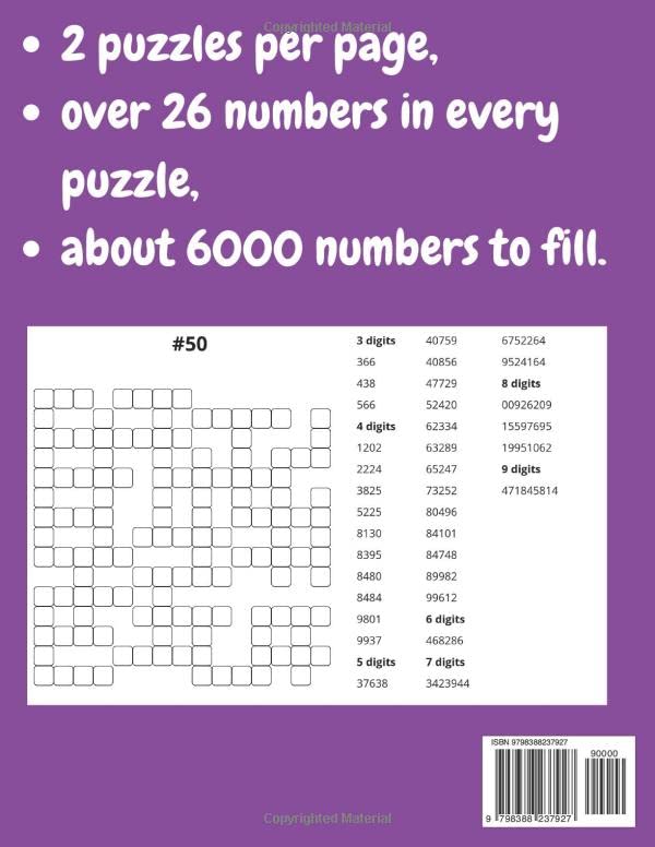 Number Kriss Kross Puzzle Book for Adults: Vol. 2 with 200 Relaxing Number Cross Puzzles for Brain Workout image 3