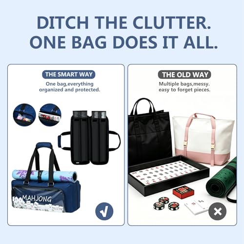 Bolsa integrada para Mahjong americano con compartimientos miniatura 2