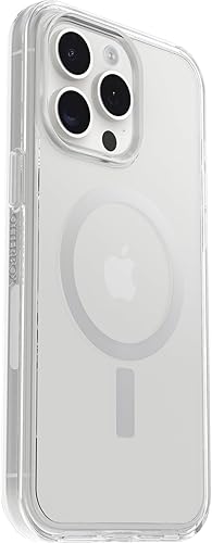 Miniatura 4 de OtterBox Funda transparente para iPhone 15 Pro MAX (solamente) de la serie Symmetry - (transparente), se ajusta a MagSafe, ultra elegante, bordes