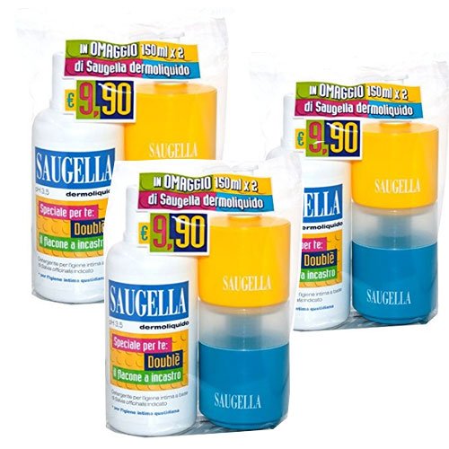 3 Confezioni di Saugella Dermoliquido 500ml+300ml