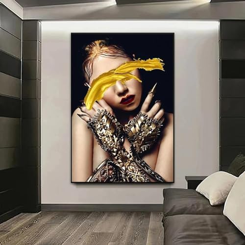 Decoration murale visage femme grand format pour salon chic - 2