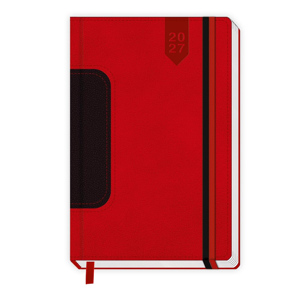 TRÖTSCH - Buchkalender A5 Rot 2027: Taschenkalender