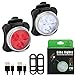 WolfonFire USB Rechargeable Bike Light Set, Universal Super Bright Front Headlight and Free Rear LED Bicycle Light 4 Light Mode Options, Water Resistant IPX4(2 USB Plugs and 2 Strap Included)