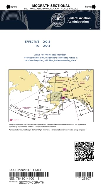 FAA McGrath Sectional Chart (SMCG) - Always Current Aeronautical Map - Select Chart Cycle