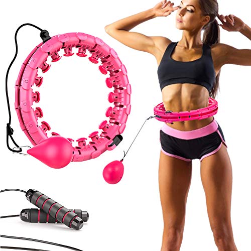 AUKUYEE Hula Hoop Fitness No Deje Caer de Yoga Hula Hoop Equipo Deportivo,tamaño Ajustable, Masaje Envolvente, Adecuado para Adultos Y Niños En Interiores Y Exteriores