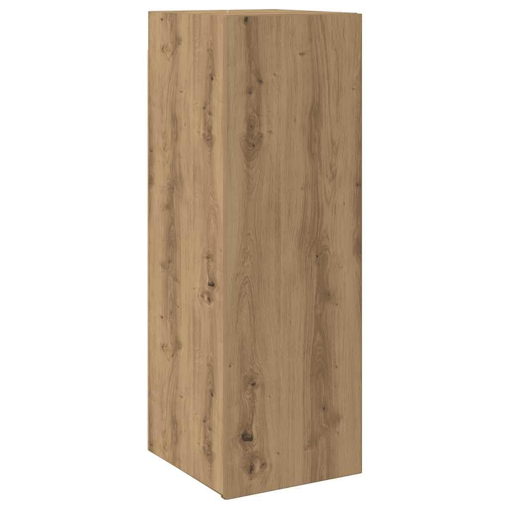 vidaXL Mobile TV Rovere Artigianale 30,5x30x90 cm in Legno Multistrato, mobiletto, mobiletto HiFi, Mobile per dispositivi multimediali, Supporto TV
