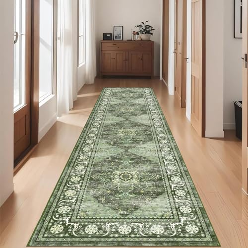 Ileading Vintage Runner Rug for Hallway,Machine Washable Carpet Runners with