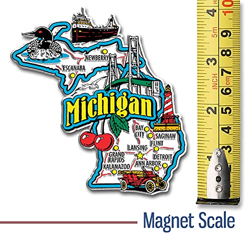 Set de 6 imanes de Michigan estilo vintage miniatura 4
