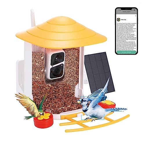 GENNIZZ Bird Feeder Camera, Auto Capture Bird Video & Notify Detected