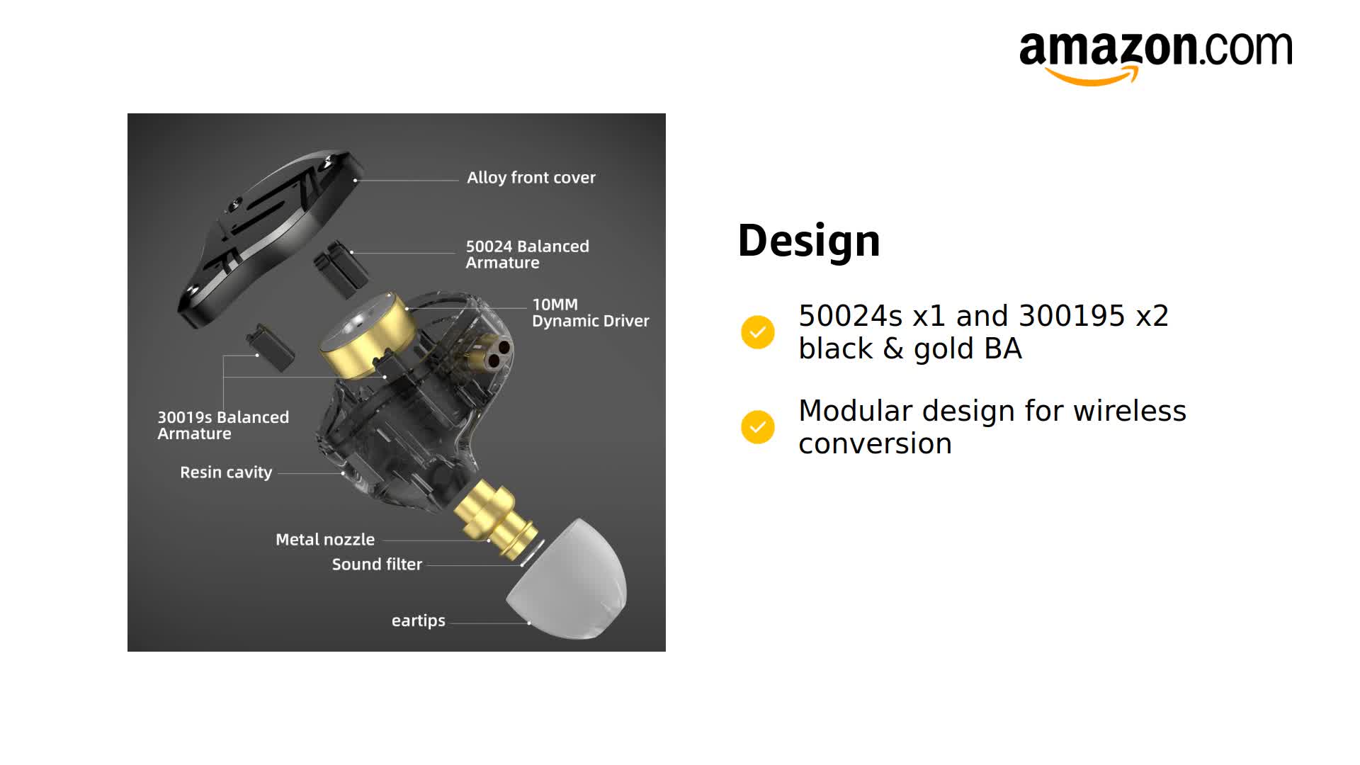 Amazon.com: KZ ZS10 PRO X & KZ AZ09 Bluetooth Module, Free Switch