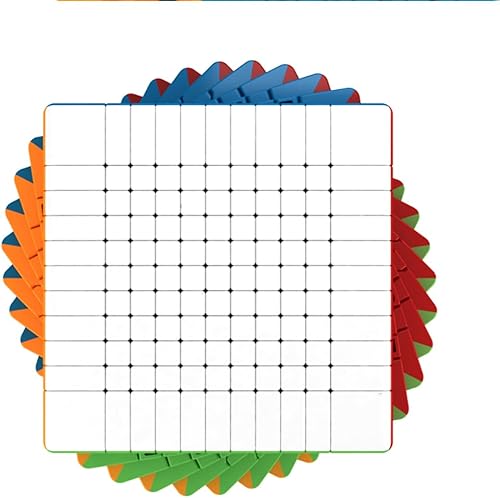 Miniatura 9 de Willking Moyu Meilong Cubo de velocidad para aula de 12 x 12 pulgadas, sin adhesivos, MoFang JiaoShi MFJS Meilong 12x12x12