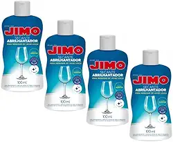 Kit 4 Un Jimo Secante Abrilhantador 100ml Para Máquina de Lavar Louças