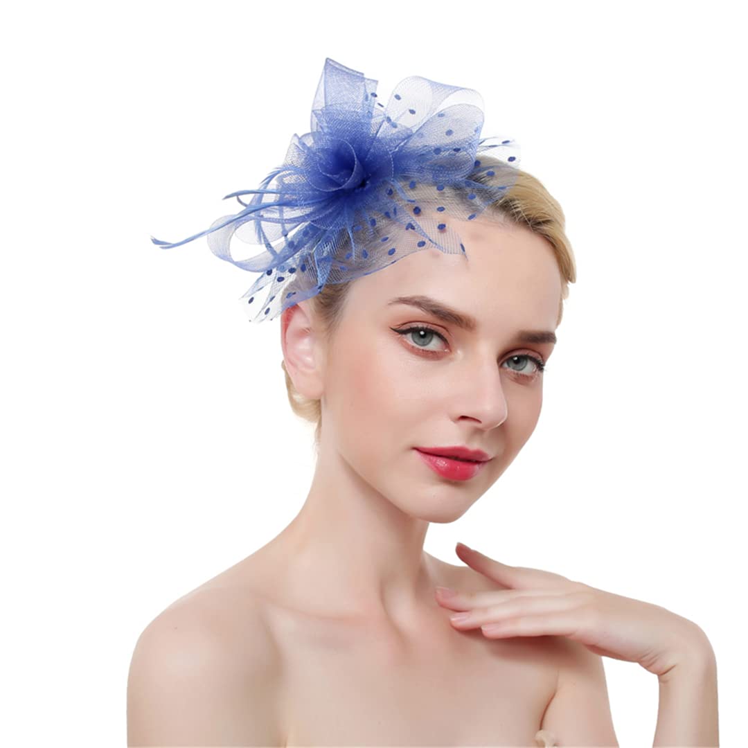 fascinator, Fascynatory z piór na opasce dla kobiet, damskie spinki do włosów, siatka, akcesoria przyjęcie herbaciane