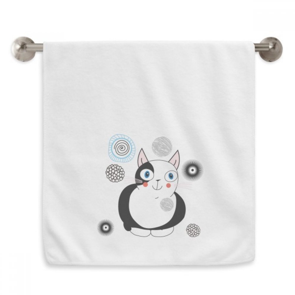 Serviettes moelleuses Fat Cat 13X29 Pouces drap de visage blanc débarbouillettes Cute Animal
