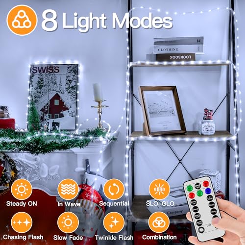 image for shineshine Rope Lights with Remote 300LED 50FT, IP67 Waterproof 8 Mode