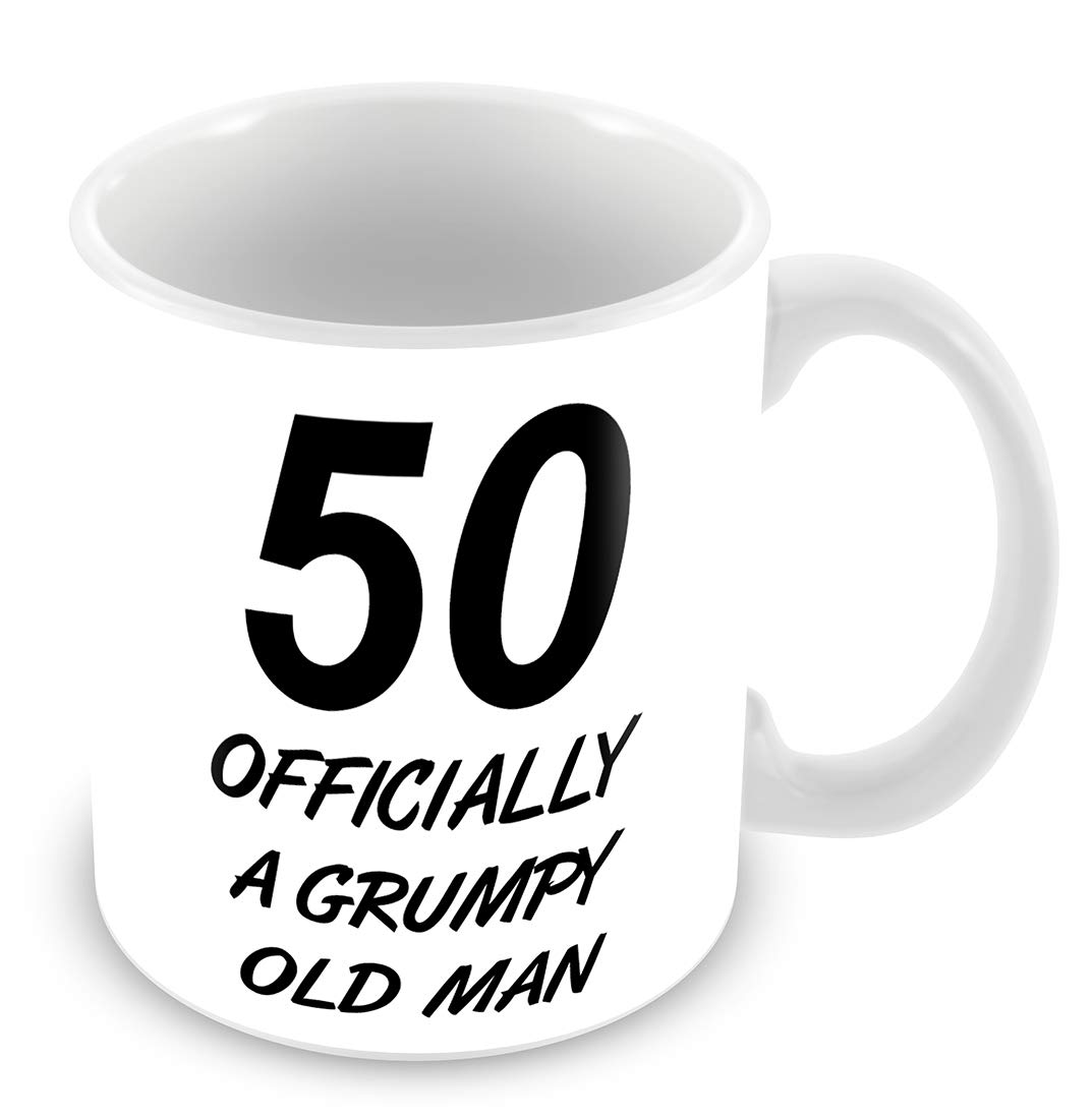 50 Officially a Grumpy Old Man Ceramic White 11oz Mug by FT