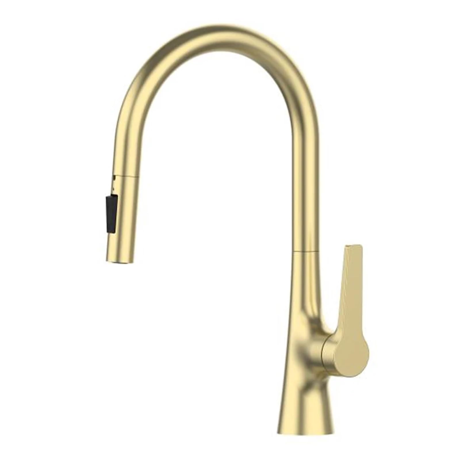ZYCHSJXA Brass ThreeFunction Single Handle hot and Cold Water Crane countertop Mounted Kitchen Faucet PullOut Mixer tap(Gold)