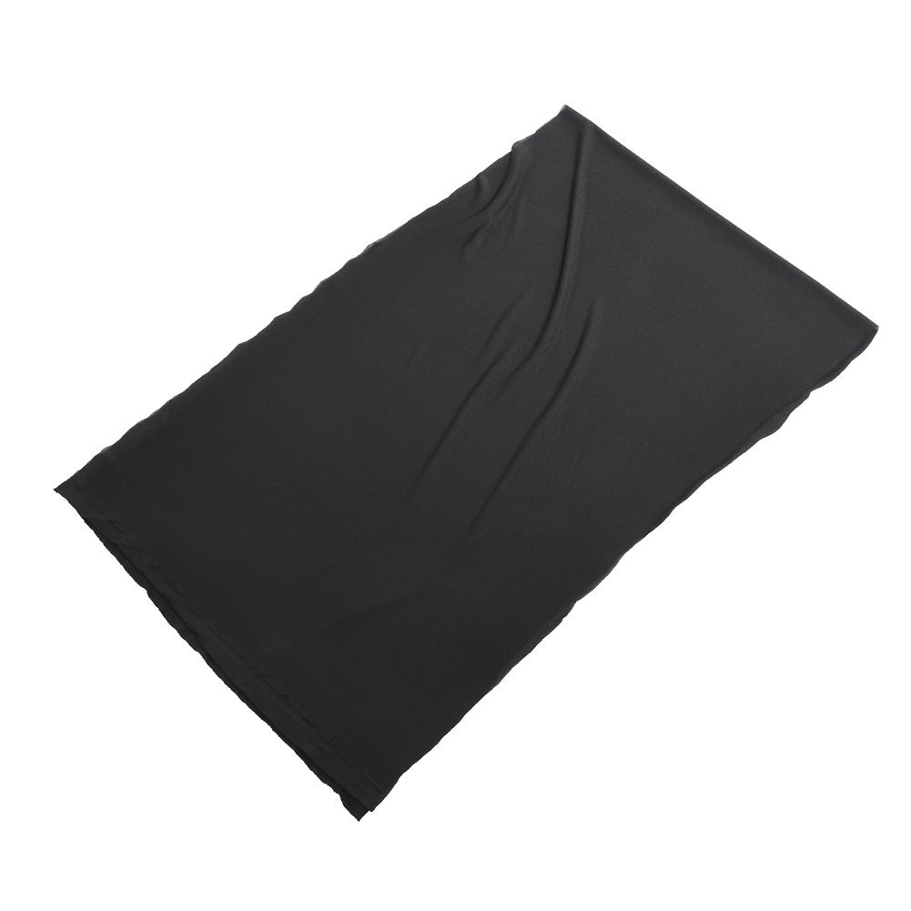Vbestlife Siatka głośnikowa, 1,7 m x 0,5 m, rowkowana, materiał stereo Gille, pyłoszczelna osłona, lekka, miękka, idealna do głośników, głośników scenicznych, urządzeń do karaoke (czarna)