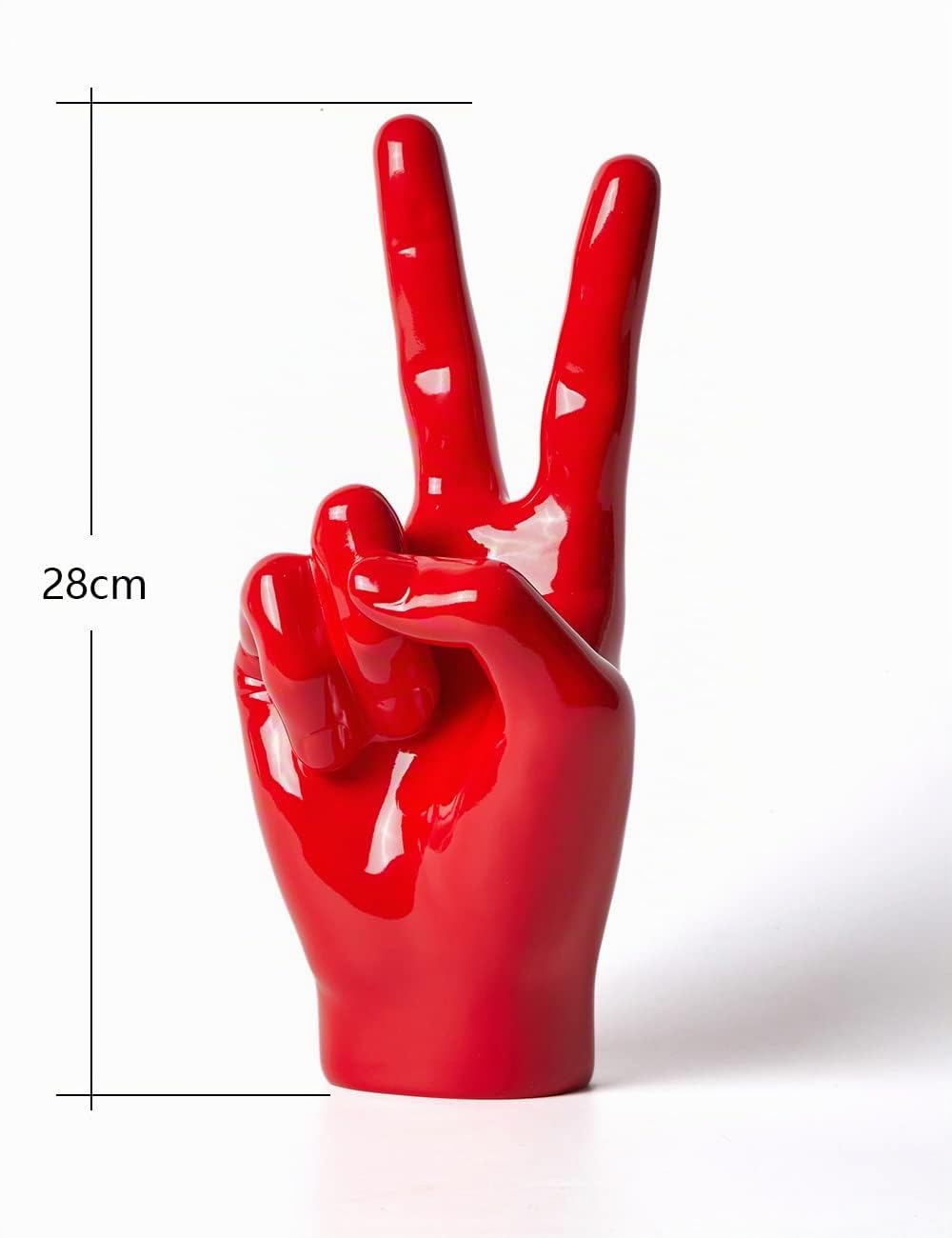 Signo Paz Escultura Mano Estatua Figura Moderno Decoración 28cm