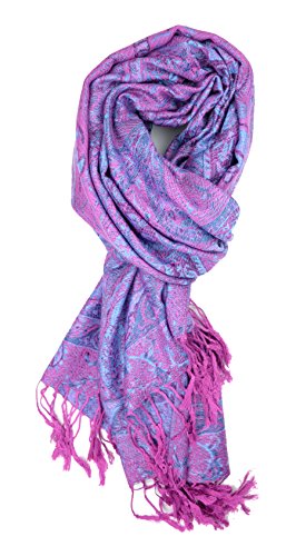 Plum Feathers Tapestry Ethnic Paisley Pattern Pashmina Shawl Scarf, Womens Pashmina Shawl Wrap with Fringes2