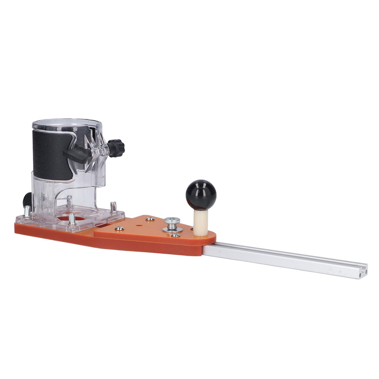 de guía para corte con placa de sierra, placa guía para sierra circular para ranurado y chaflanado, con riel corto y broca para enrutadoras de menos de 65 mm, apta para