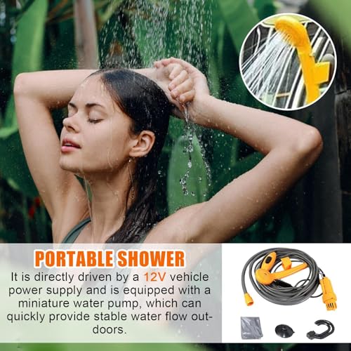 Douche portable électrique avec pompe extérieure pour voyage