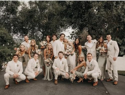 Men's Linen Suits 2 Piece Casual Summer Linen Suits for Men Slim Fit Wedding Prom Suits Fomral Business2