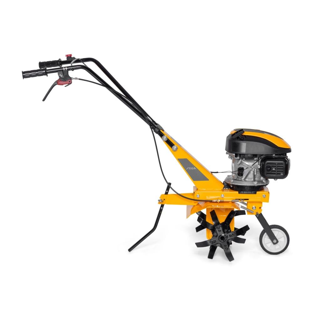 STIGA SRC 36 V Motozappa A Benzina, 123 cc, 36 cm – 4 Frese Metalliche, Ruotino Anteriore – Per Orti E Piccoli Campi