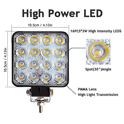 Image of Square 16 LED Bike Headlight /Car Headlight /Driving Lamp for Yamaha R15