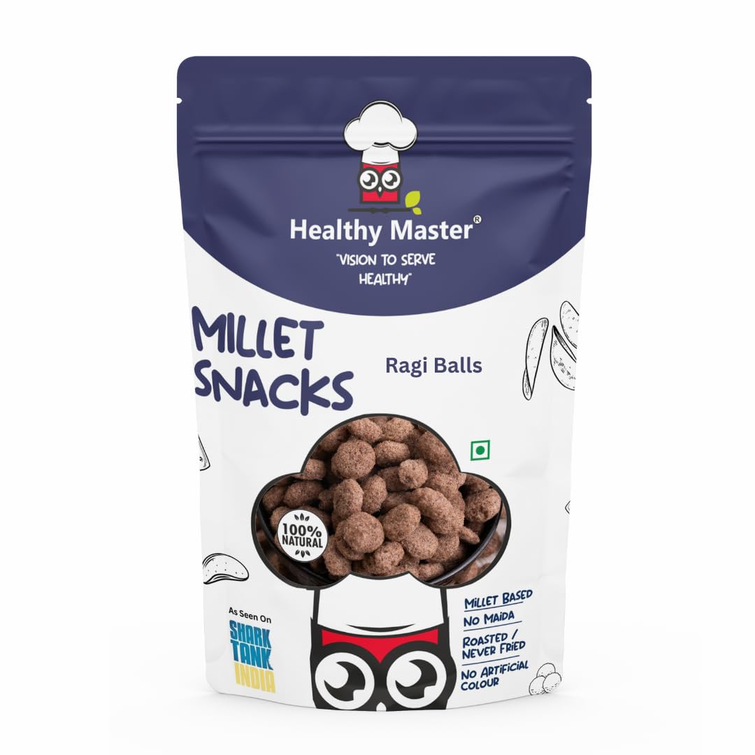 Healthy Master Roasted Millet RAGI BALLS 150 gm, All Natural Ingredients, Jain Friendly, Calcium Rich, Gluten-Free, Vacuum Cooked, Tasty Snacks (B08B42XWXY) Amazon Price History, Amazon Price Tracker