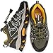 UOVO Boys Hiking Shoes Kids Waterproof Running Trail Fashion Sneakers Breathable Lightweight Outdoor Walking Athletic Khaki Yellow,2
