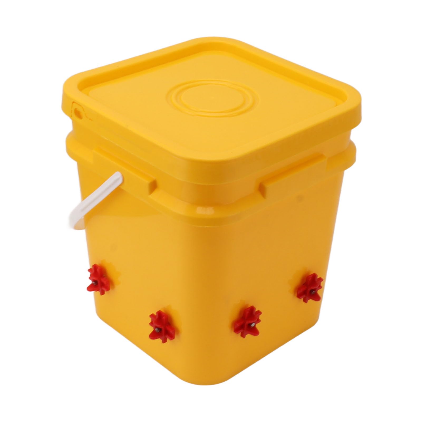 Vaso Automático con Barril de 2 litros, Equipo para Beber Aves de Corral para Pato Ganso, Tazón Rojo Grande, Tornillos, Kit de Comedero de Llenado Automático para Aves de Corral