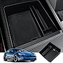 MARCHFA Center Console Organizer Tray Compatible for 2021 2022 2023 Tesla Model X Model S Plaid/ Long Range Armrest Box Organizer Tray Insert Secondary Storage Box for 2022 Model X S Accessories