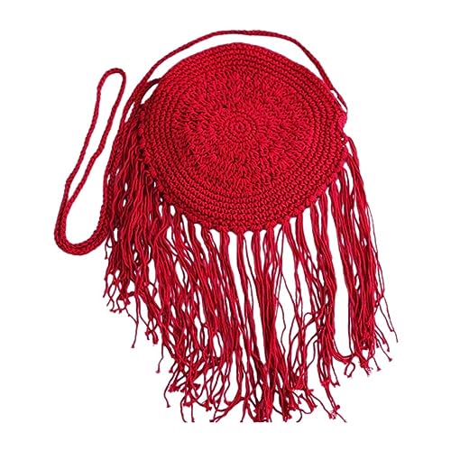 Image of Chic Handmade Round Crossbody Crochet Purse: Elevate Your Style with This Exquisite Artisan-Crafted Fashion Accessory