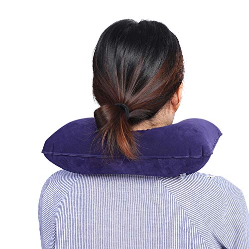 Yctze Travel Essential – Almofada de Pescoço Inflável Portátil, Leve e Macia Em Forma de U Com Almof