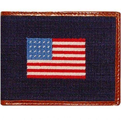 American Flag Needlepoint Wallet in Navy by Smathers & Branson2