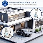 AT&T 4-Handset DECT 6.0 Expandable Cordless Home Phone with Large Display, Big Buttons, Answering Machine, Smart Call Blocker, Bluetooth Connect to Cell, Long Range, Caller ID, Speakerphone: DL72419 - Image 5