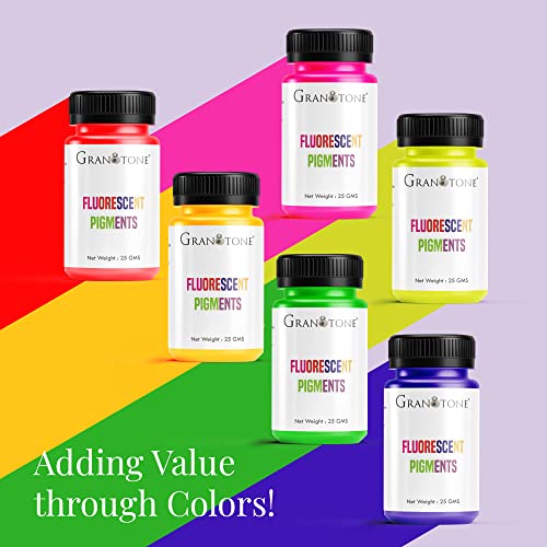 Image of GRANOTONE Fluorescent Pigment Powder Set 6 x 25g Vibrant Colour